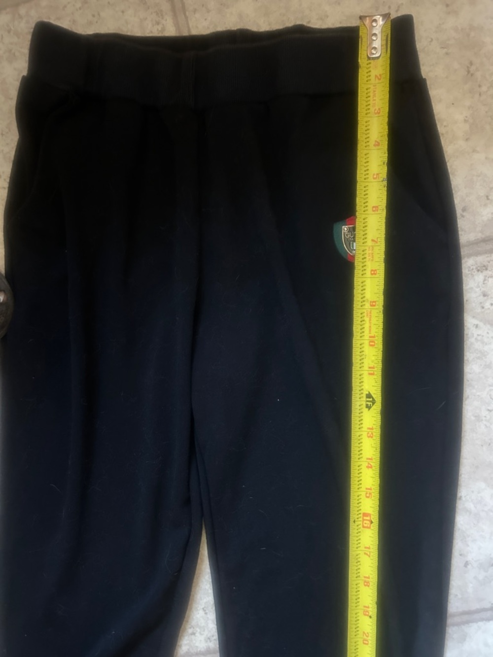 Gucci Black Track Pants with Red & Green Stripe Cuffs - Picture 8 of 9